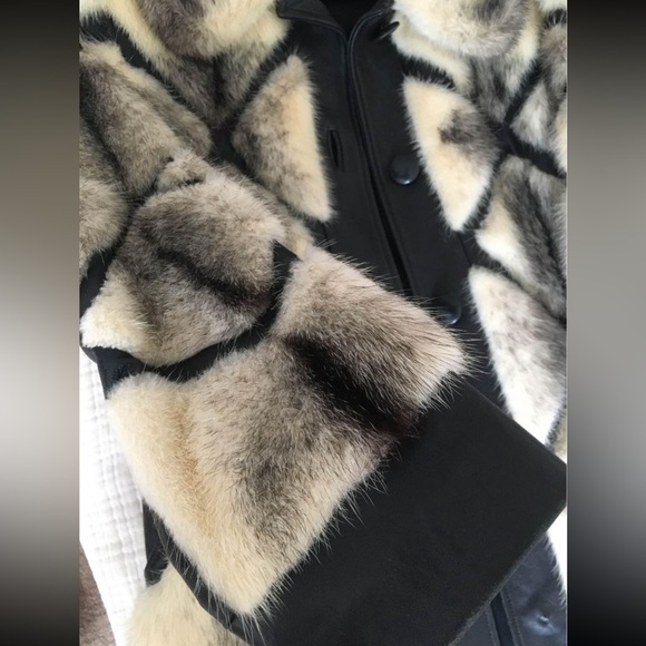 REAL leather & fur coat - Picture 3 of 5